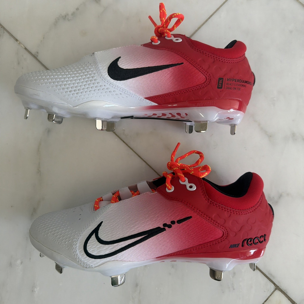 Nike React Hyperdiamond 4 Renew Softball Cleats Women’s 8 CZ5917-600 New W/O Box - Picture 2 of 10